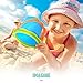 GrowthPic Kids Beach Sand Toy Set with Bucket, Sand Wheel, Watering Can, Shovel, Rake, Rolling Rake and 5 Sea Creatures Molds and Sand Tool Play Set for Babies and Toddlers
