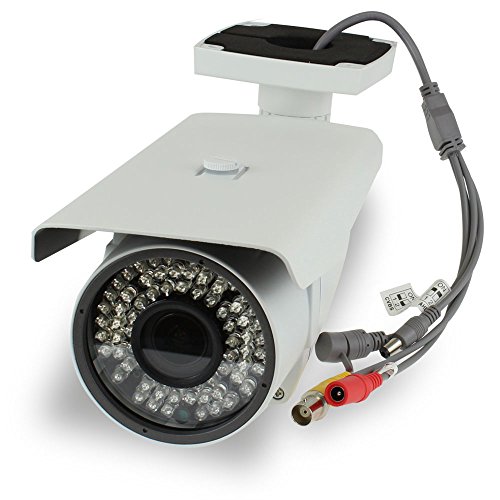 GW Security 2.1MP 1080p 4-in-1 HD TVI/AHD/CVI/CVB 1200TVL CCTV Outdoor Bullet Security Camera, 2.8-12 mm Varifocal Zoom Lens, 72 LED, 196-Feet IR Distance