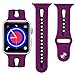 Haveda Sport Bands Compatible for Apple Watch 40mm Band Series 5 Series 4, Soft Apple 5 Wristband Women iWatch 38mm Bands for Apple Watch Series 3 Series 2/1, Men Kids 38mm/40mm M/L Fushcia/Black