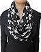 Lina & Lily Cute Rabbit Bunny Print Infinity Scarf Lightweight (Large Size)