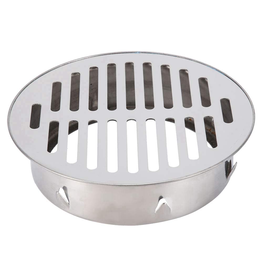 Removable Floor Drain Filter Stainless Steel Floor Drain Cover Anti-blocking for Outdoor Balcony Yard Use (160 flat mouth)