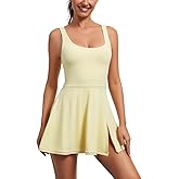 Womens Tennis Dress Built in Shorts & Bra Athletic Golf Active Workout Dress with Pockets