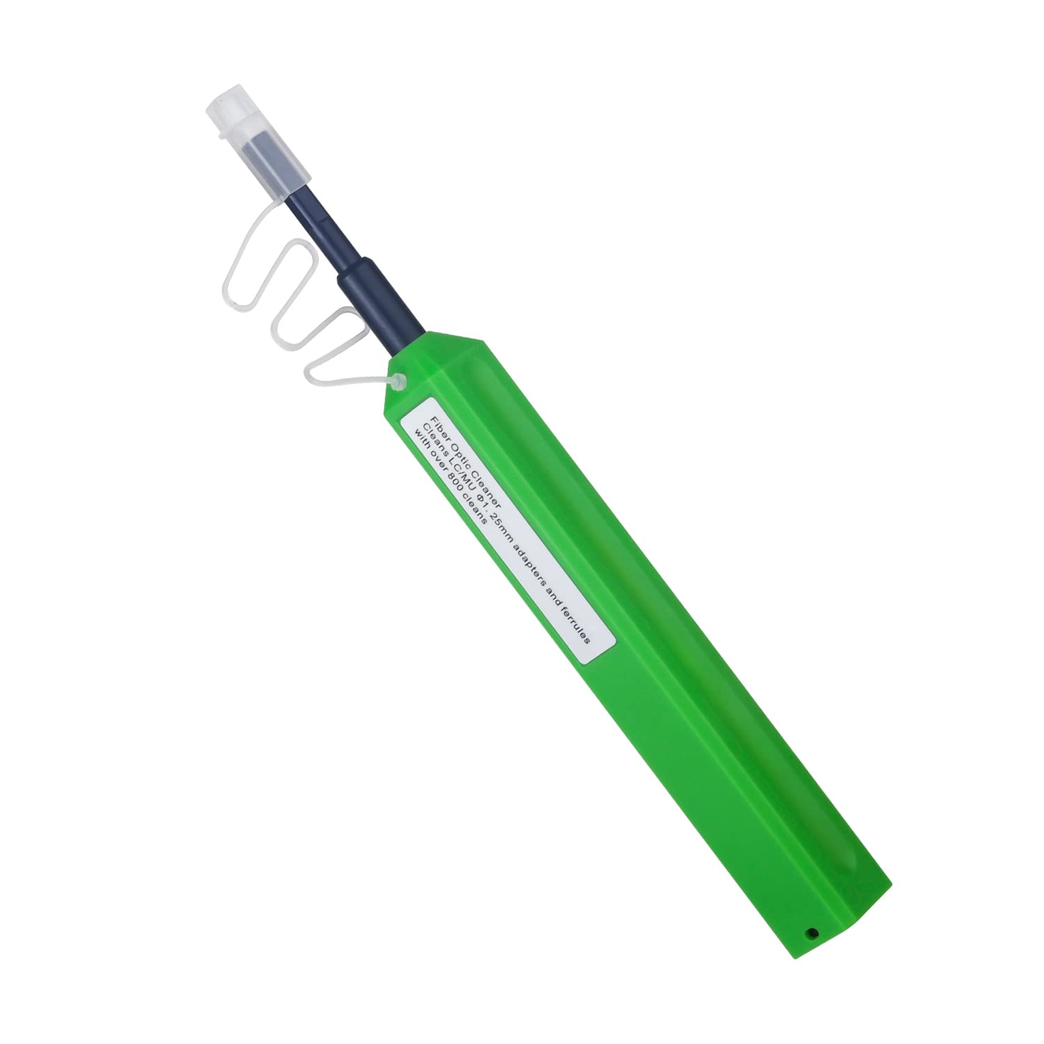 MSDADA Fiber Optic Cleaner Pen, LC/SC Connectors Cleaning, End Face Fiber Smart Cleaner for 1.25mm MU/LC Connectors(Green)