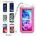 Trianium (2Pack) Universal Waterproof Case, [White/Hot Pink] Cellphone Dry Bag Pouch w/ IPX8 for Cell Phone X 8 - iPhone, Samsung Galaxy S9, LG, HTC,Nokia,Xperia,Motorola up to 6.0” Phone Diagonal