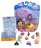 Splashlings Wave II Six Pack Playset- One Mermaid, Four Splashlings, And One Treasure Shell