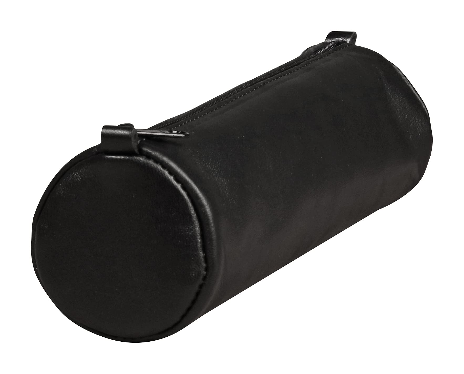 Clairefontaine 77016C - Collection Age Bag - One Round Genuine Black Lambskin Leather Case - Dimensions: 21 cm x 6 cm - Manufactured in France - Organisation