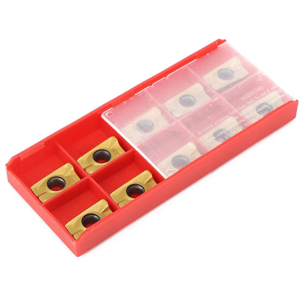 Vikye 10 Pcs Carbide Inserts, 15-50 HRC Hardness APMT1604 Milling Inserts, Straight Cut, 1 Flute