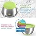 Mixing Bowls Set of 5, Wildone Stainless Steel Nesting Mixing Bowls with Lids, Non-Slip Silicone Bottom, for Mixing & Beating, Stackable Storage (1.5, 2.0, 3.0, 4.0, 5.0 qt)