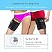 Runflory Thigh Support Brace, Adjustable Thigh Slimmer Trimmer Compression Thigh Sleeve Wrap Brace for Sore Hamstring, Quad Support or Injury Recovery, Running & Sports - One Size, Black