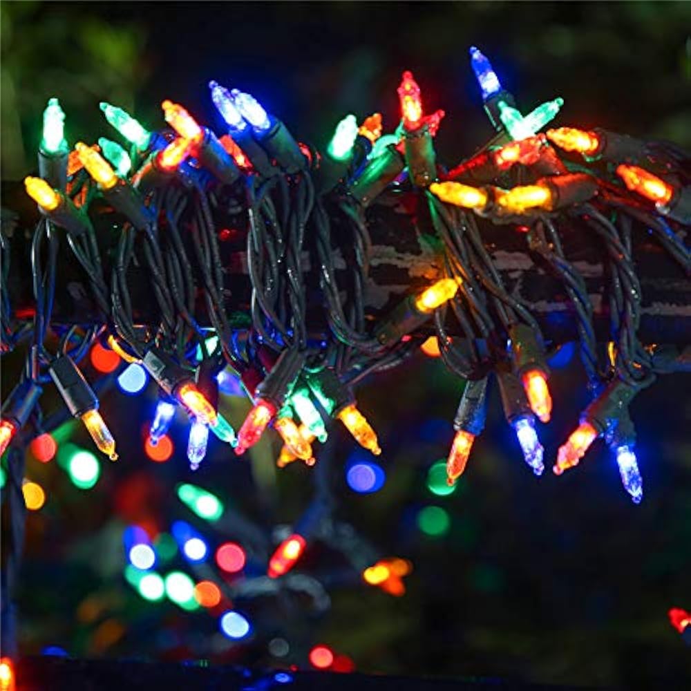 Colored Christmas Lights. 100Led 33ft 120V Connectable String Lights