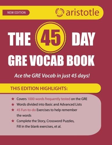 The 45-Day GRE Vocab Book: Ace the GRE vocab in 45 days