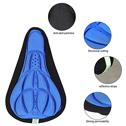 2019 Newest Cycling Bicycle Silicone Non-Slip Saddle Seat Cover Cushion Soft Pad Thick Saddle Bicycle Seat Cushion Cover Shock Absorption