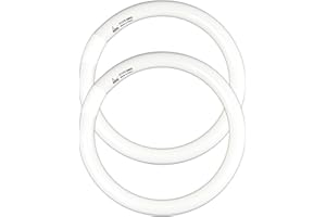 CHKADAWA FC12T9 32 Watts Circline Light Bulbs Daylight, Circular 12 Inch T9 32W Round Fluorescent Bulb Replacement for Circle Ceiling Fixture Lamp, DL 6500K Tube, G10q 4 Pin Base, 2 Pack