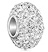 Sterling Silver Jan-Dec Birthstone Charm Beads Swarovski Crystal Elements fit All Charm Bracelets Women Girls Mother's Gifts