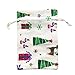 80Hou Natural Burlap Christmas Reindeer Wedding Party Gift Bag Mini Storage Bag Travel Pouch Jewelry Cute Sacks 12PCS