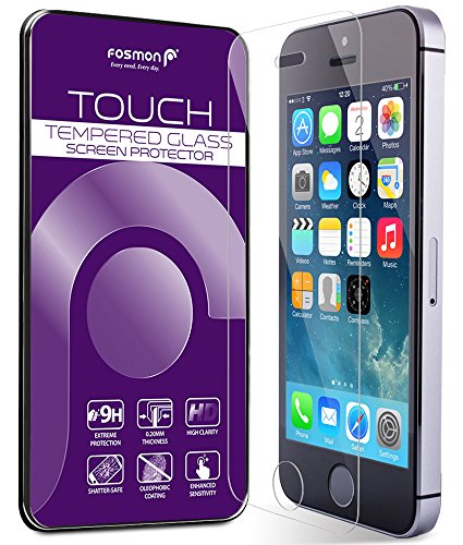 Iphone se screen protector, [tempered glass] fosmon tou…