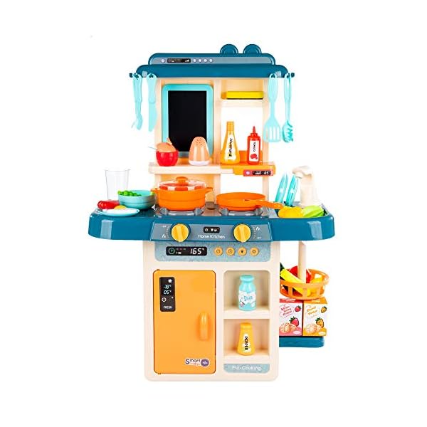 Kinderplay Kinderküche Spielküche Spielzeugküche Küchenset - Licht, Wasser, Dampf, Ton, 65 Küchenzubehör, Die Höhe… – Bild 3