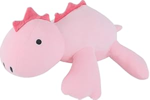 Pskdyhe 3.5 lbs Weighted Dinosaur Stuffed Animal, 24" Weighted Dino Plush Dinosaur Throw Pillow (Pink Dino 24" 3.5 lbs)