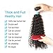 Donmily Hair Brazilian Virgin Human Hair Jerry Curly Pack of 3 Hair Weave Weft Extensions Natural Color 95-100g/Bundle (16 18 20, Natural Color)