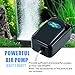 hygger 50GPH Small Air Pump for Aquarium, Oxygen Pump for 1-35 Gallon with Accessories Air Stone Check Valve Air Tube (1-35 Gallon(1W)