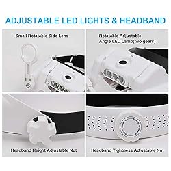 Dilzekui Magnifying Glass with Light 1X to