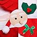 Tatuo 4 Pieces Christmas Chair Covers Decor, Santa Claus Red Hat Snowflake Chair Xmas Cap, Kitchen Dining Chair Slipcovers Sets for Christmas Holiday Festive Decorations (Red Santa Hat)