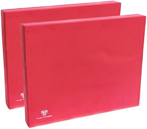 Fury Fitness Foam Balance Pad - X-Large Non-Absorbent - Perfect as Yoga Knee Pads - Meditation Cushion - Rehab - Standing Desk Mat (2 Pack)
