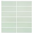 Backsplash Tile for Kitchen Peel and Stick, New Upgrade 12" x 12" Large Premium Subway Stick on Tiles for Backsplash Kitchen, Sage Green (10-Sheet)