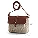 ECOSUSI Women Shoulder Crossbody Bag Flap-over Vintage Handbag Purse with Back Pocket, Brown