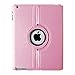Fintie Rotating Case for iPad 4 3 2 (Old Model) 9.7 inch Tablet - 360 Degree Rotating Smart Stand Protective Cover Auto Wake/Sleep for iPad 4th Gen Retina Display, iPad 3 & iPad 2, Pink