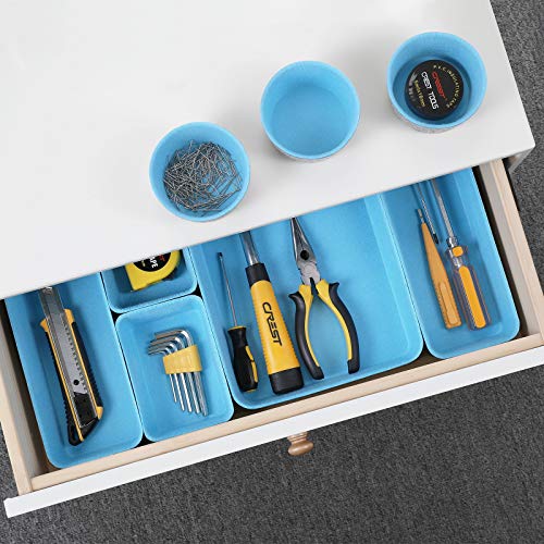 WELAXY office desk drawer organizers trays felt small Storage bins