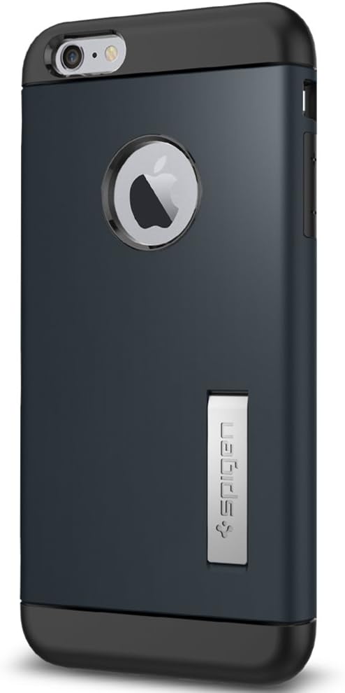 Spigen Slim Armor iPhone 6 Plus Case with Kickstand and Air Cushion Technology and Hybrid Drop Protection for iPhone 6S Plus/iPhone 6 Plus - Metal Slate