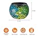 Solar Mosaic Table Lights Kinna 2 Pack Solar Glass Ball Table Lamp Waterproof for Home, Garden, Patio Decoration Warm White