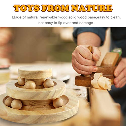 Tarnel-Interaktives-Katzenspielzeug-aus-Holz-zweilagig-drehbar-Smart-Track-Ball-Schaukelrolle-Geschenke-Turntable-fr-Katzen