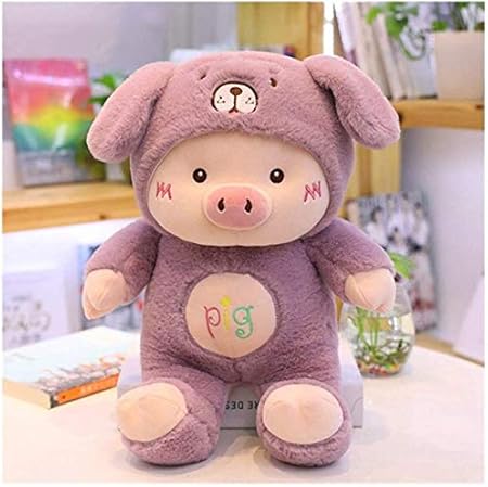 Amazon Goldenrすべての年齢に適した美しいぬいぐるみ ギフト かわいい豚ぬいぐるみぬいぐるみコスプレ猫 クマ 犬のおもちゃ赤ちゃん柔らかい動物豚枕子供のおもちゃ Color Pink Size 70cm Purple 70cm ぬいぐるみ おもちゃ