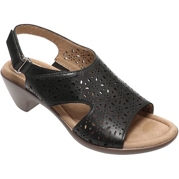 Sandales Easy Spirit Chantal Talons Bas Cuir - Tumeric 8.5 US (39 EU) Femme