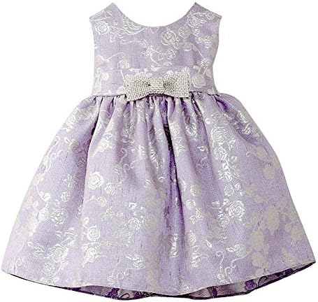 Crayon Kids Baby Girls Lilac Shimmery Bow Accent Flower Girl Dress 24M
