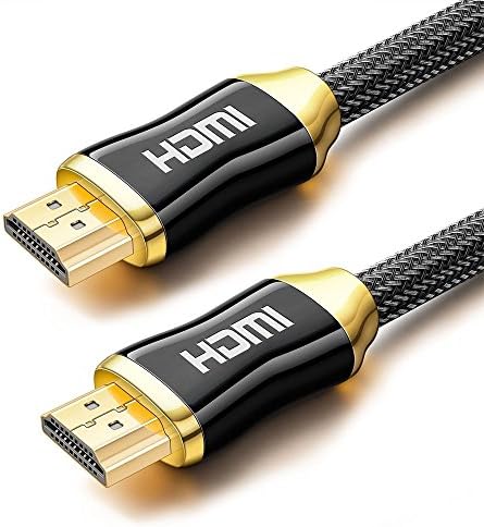 Yaofaflock High Speed HDMI 2.0 Cable 18Gbps [Supports 4K 2160p, HD 1080p, 3D, ARC, Ethernet] - 28AWG Braided Cord for PC, TV, Xbox One/360, PS4/3, Projector, Blue-ray Player-6.6Ft