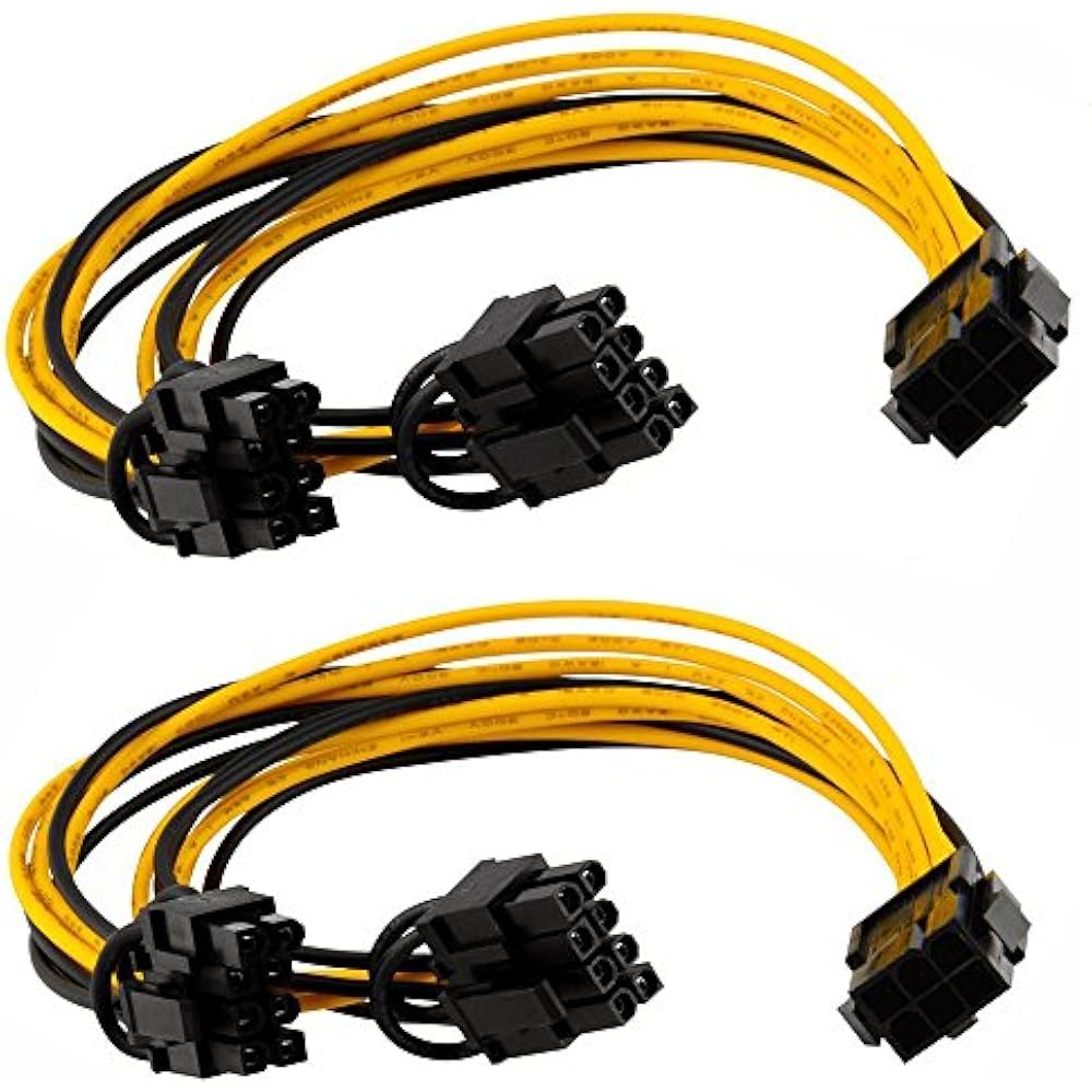 6 Pin To 2 X PCIe 8 (6+2) Graphics Card PCIe Express VGA Splitter