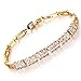 Girl Era Gold Plated 6 Set of Square Clear Crystal Bling Tennis Bracelet Charm Gold Bracelets