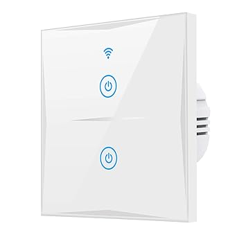 Alexa Smart Lichtschalter, SAIHAM 2-Weg-Wifi-In-Wall-Schalter arbeitet mit Amazon Alexa und Google Home, Timing-Funktion mit 