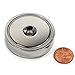 CMS Magnetics 150 LB Holding Power Neodymium Round Base Magnet w/Countersunk Hole OD 1.89