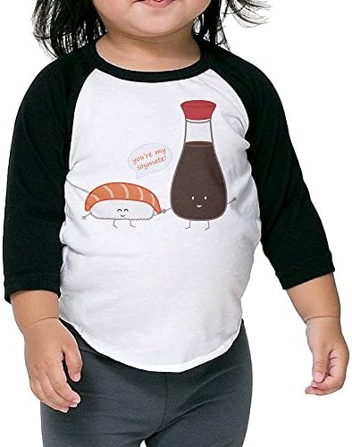 Toddler Retro You're My Soymate Black Size 2 Toddler 100% Cotton 3/4 Sleeve Athletic Baseball Raglan T-Shirt
