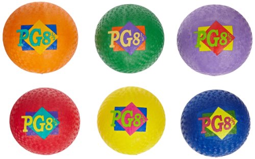 Sportime Playground Rubber Balls, Assorted Colors, Set of 6