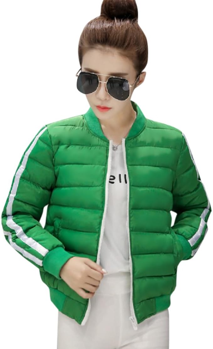Formanism ショート ダウン ジャケット アウター レディース ライン スポーティー 全11色 Lサイズ A グリーン コート ジャケット 通販 Amazon