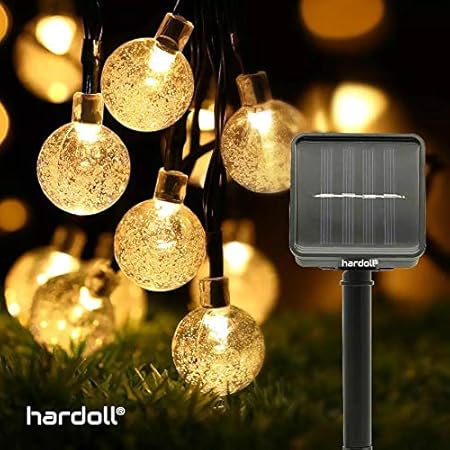 Hardoll 30 LED Decorative Bubble Crystal Ball Solar Light (Warm White)