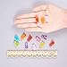 WANDIC Resin Gummy Bear Pendant, 40 Pcs 8 Colors Candy Necklace Charms Cartoon Bear Pendants Keychain Pendant DIY Necklace Accessories