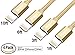 Miger 4Pack (1ft,3ft,6ft,10ft) Apple Certified Nylon Braided Lightning Cable Charging & Sync for iPhone 7/7 Plus/SE/6/6 Plus/6s/6s+/5s/5/5c, iPod, iPad Mini/Air/Pro & More(Gold)