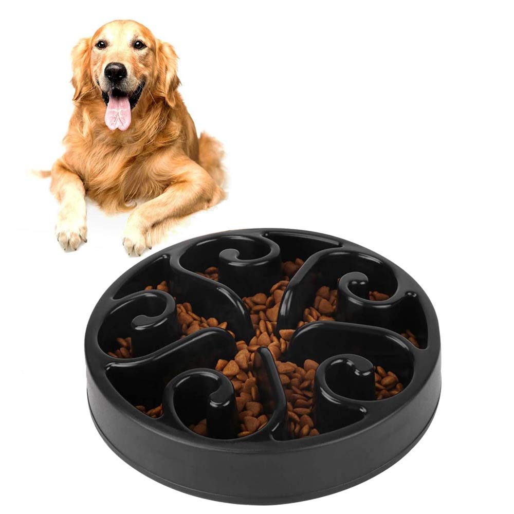 SUOXU Dog Bowl Slow Feeder, Medium Dog Food Bowls Labyrinth Interactive Puzzle Bowls, Slow Food, Bloat Stop, Anti-Swallowing, Extend Eating Time