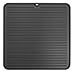 mDesign Silicone Dish Drying Mat and Protector for Kitchen Countertops, Sinks - Ribbed Design - Non-Slip, Waterproof, Heat Resistant, Dishwasher Safe - Medium - Black